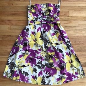 Spring Flower Strapless Dress